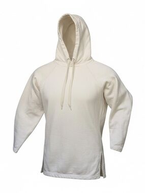Athleta Yogi Pullover Hoodie XS Oversized High Low White Minimalist Comfy